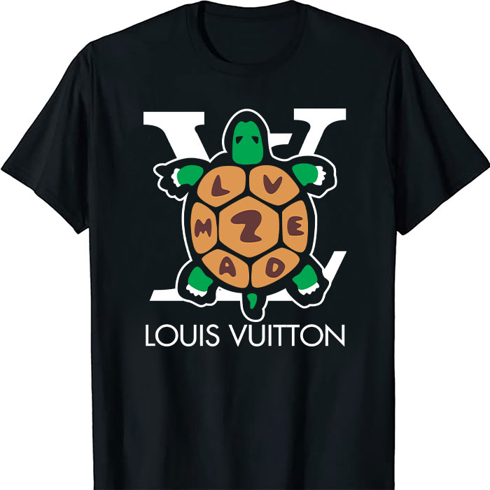 Louis-Vuitton-Logo-Luxury-Turtle-Humanmade-LV-Unisex-T-Shirt-CB413 Louis Vuitton Logo Luxury Turtle Humanmade LV Unisex T-Shirt CB413