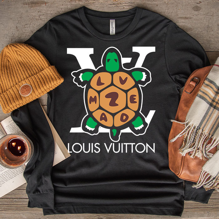 Louis-Vuitton-Logo-Luxury-Turtle-Humanmade-Unisex-Kid-Long-Sleeve-Tee-TBL160-1