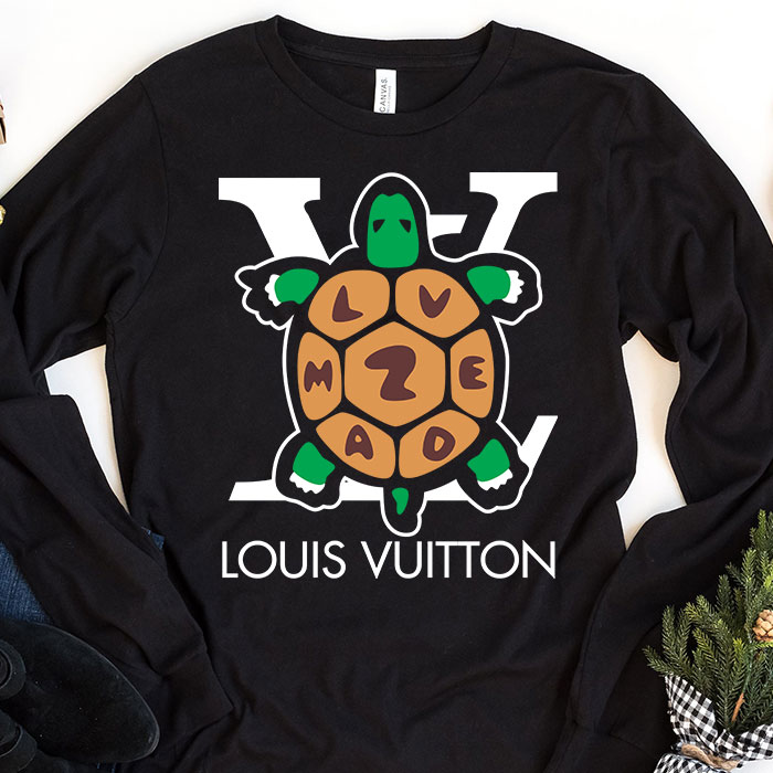 Louis-Vuitton-Logo-Luxury-Turtle-Humanmade-Unisex-Kid-Long-Sleeve-Tee-TBL160 Louis Vuitton Logo Luxury Turtle Humanmade Unisex & Kid Long Sleeve Tee TBL160