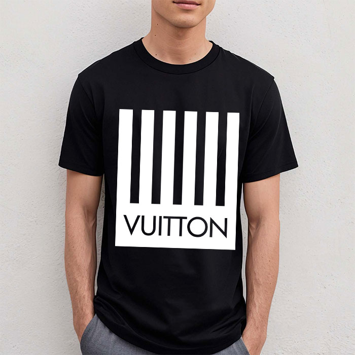 Louis-Vuitton-Logo-Luxury-With-Barcode-Logo-LV-Unisex-T-Shirt-CB453-2