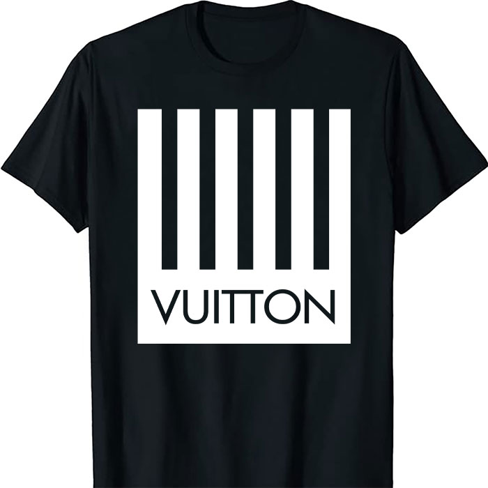 Louis-Vuitton-Logo-Luxury-With-Barcode-Logo-LV-Unisex-T-Shirt-CB453 Louis Vuitton Logo Luxury With Barcode Logo LV Unisex T-Shirt CB453
