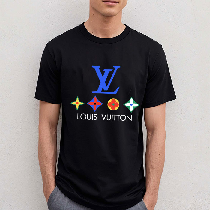 Louis-Vuitton-Logo-Luxury-With-Color-Monogram-LV-Unisex-T-Shirt-CB451-2