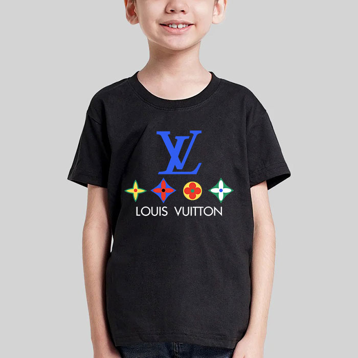 Louis-Vuitton-Logo-Luxury-With-Color-Monogram-LV-Unisex-T-Shirt-CB451-4