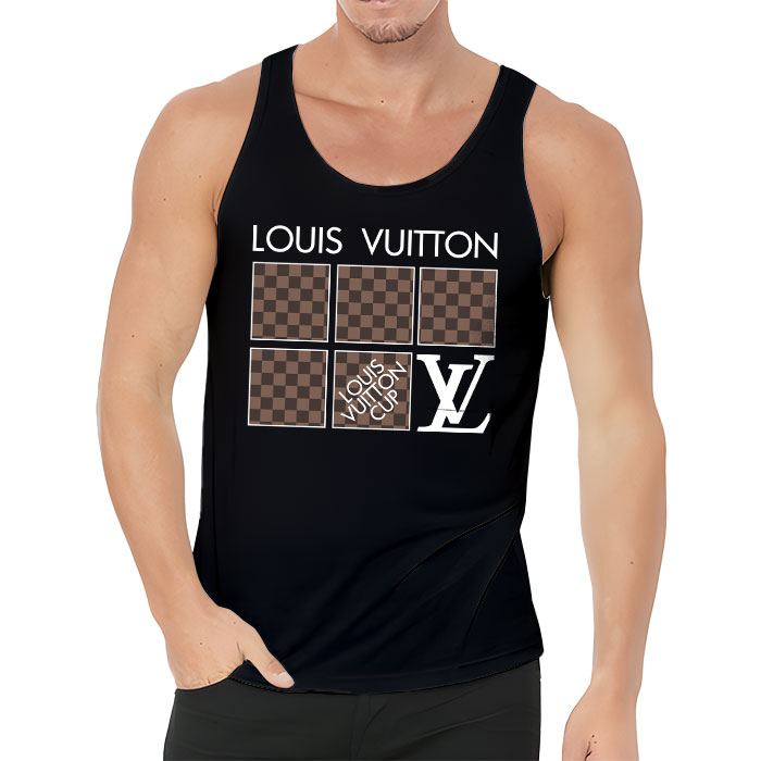 Louis-Vuitton-Logo-Luxury-With-Damier-Pattern-Unisex-Tank-Top-TB140-1
