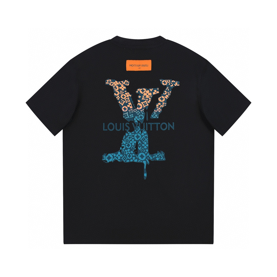 Louis-Vuitton-Logo-Tee-Unisex-T-Shirt-Black-FTS300 Louis Vuitton Logo Tee Unisex T-Shirt Black FTS300