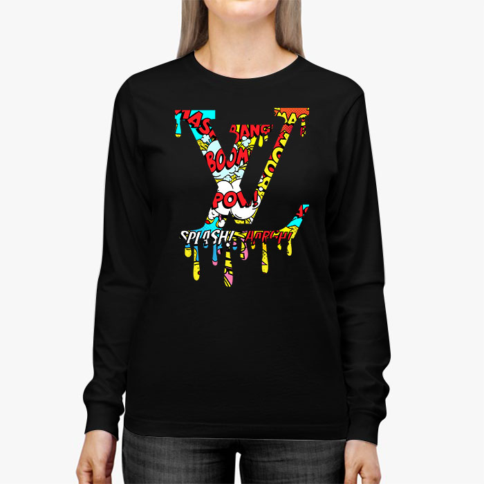 Louis-Vuitton-Luxury-Comic-Boom-Pattern-Unisex-Kid-Long-Sleeve-Tee-TBL177-3