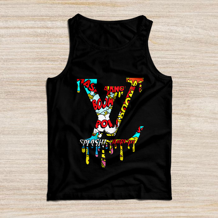 Louis-Vuitton-Luxury-Comic-Boom-Pattern-Unisex-Tank-Top-TB120 Louis Vuitton Luxury Comic Boom Pattern Unisex Tank Top TB120
