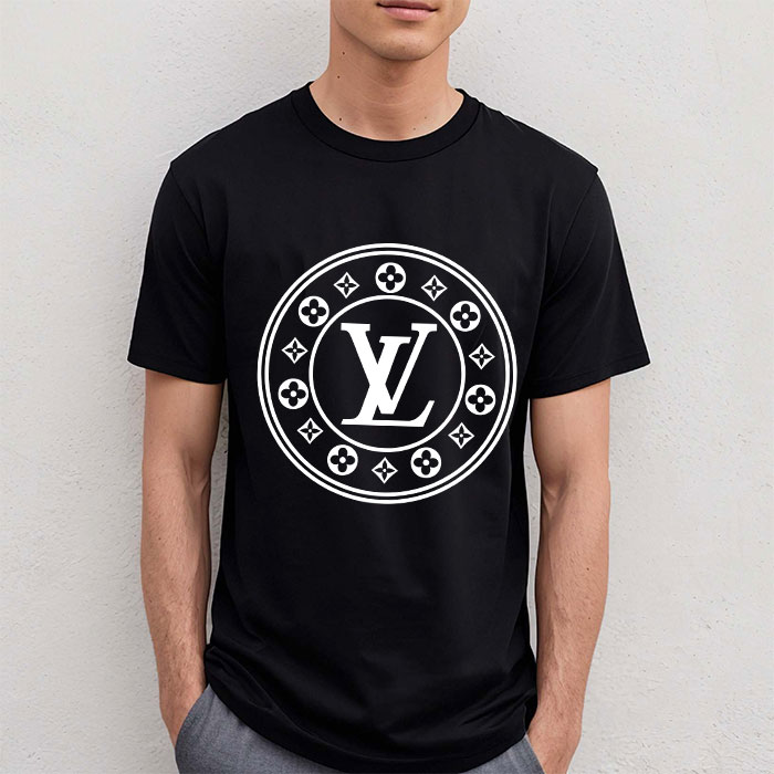Louis-Vuitton-Luxury-Logo-Circle-LV-Unisex-T-Shirt-CB432-2