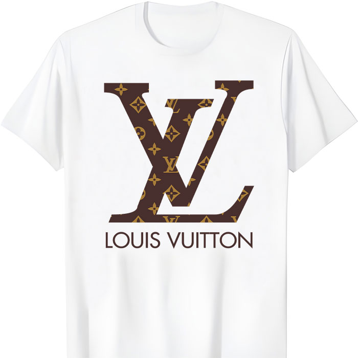 Louis-Vuitton-Luxury-Logo-Monogram-Canvas-Pattern-LV-Unisex-T-Shirt-CB433 Louis Vuitton Luxury Logo Monogram Canvas Pattern LV Unisex T-Shirt CB433