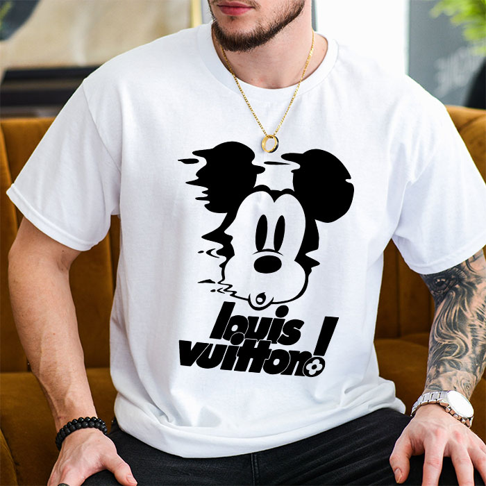 Louis-Vuitton-Mickey-Mouse-LV-Unisex-T-Shirt-CB401-2