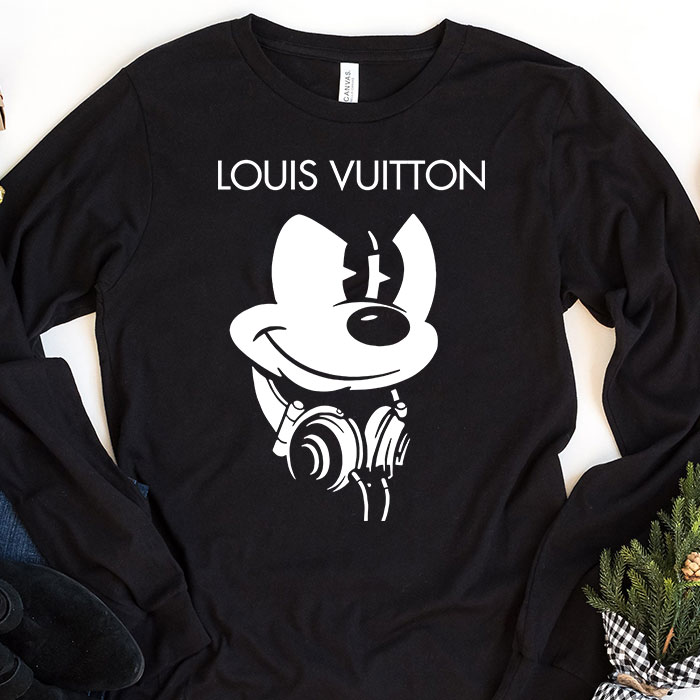 Louis-Vuitton-Mickey-Mouse-Unisex-Kid-Long-Sleeve-Tee-TBL139 Louis Vuitton Mickey Mouse Unisex & Kid Long Sleeve Tee TBL139