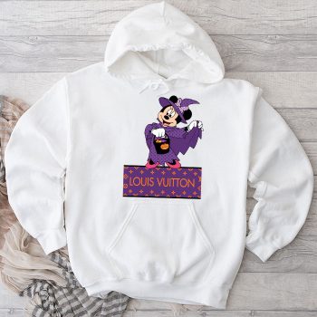 Louis Vuitton Monogram Canvas Pattern Halloween Minnie Mouse Unisex Pullover Hoodie TB122