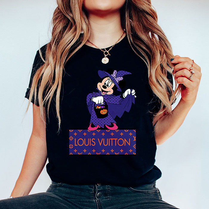 Louis-Vuitton-Monogram-Canvas-Pattern-Halloween-Minnie-Mouse-Unisex-T-Shirt-NTB2646-1