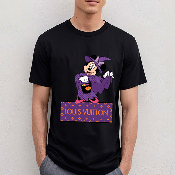 Louis-Vuitton-Monogram-Canvas-Pattern-Halloween-Minnie-Mouse-Unisex-T-Shirt-NTB2646-2