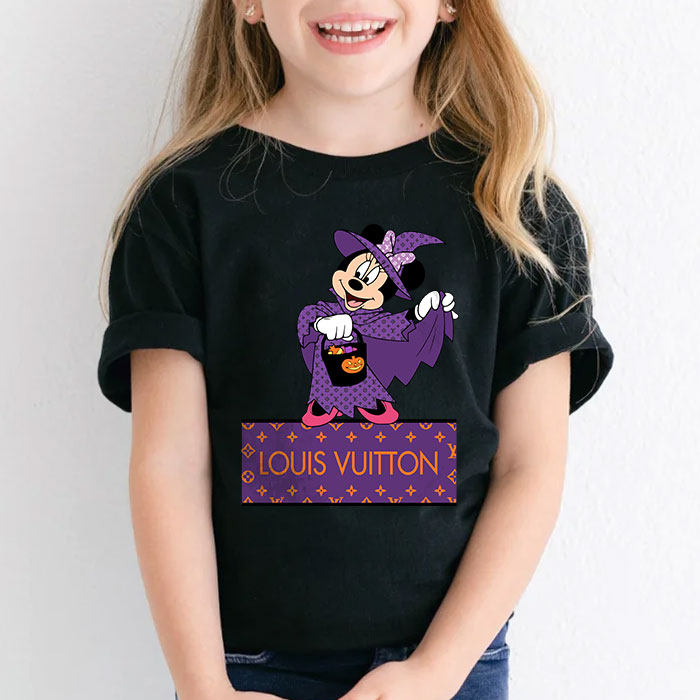 Louis-Vuitton-Monogram-Canvas-Pattern-Halloween-Minnie-Mouse-Unisex-T-Shirt-NTB2646-3