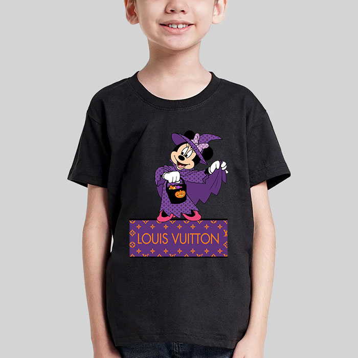 Louis-Vuitton-Monogram-Canvas-Pattern-Halloween-Minnie-Mouse-Unisex-T-Shirt-NTB2646-4