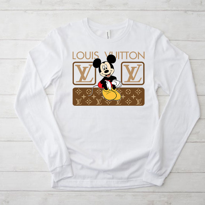Louis-Vuitton-Monogram-Canvas-Pattern-Mickey-Mouse-Unisex-Kid-Long-Sleeve-Tee-TBL156-1