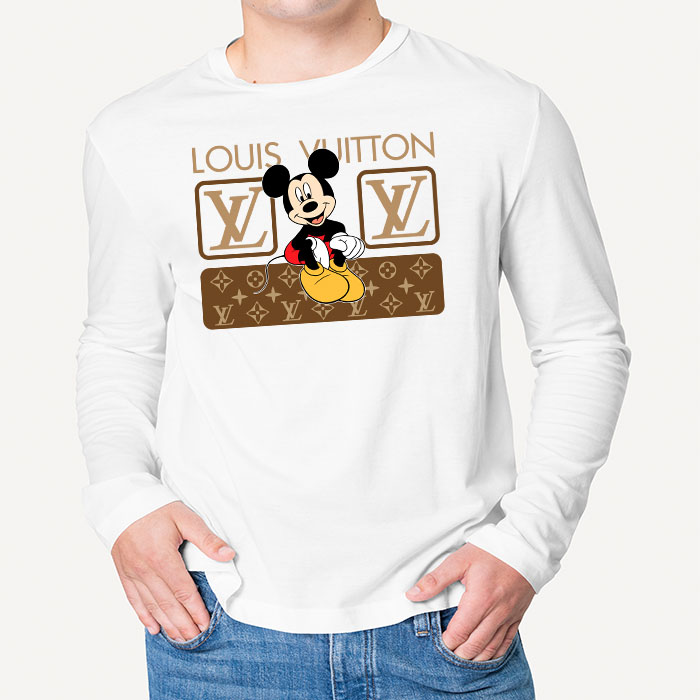 Louis-Vuitton-Monogram-Canvas-Pattern-Mickey-Mouse-Unisex-Kid-Long-Sleeve-Tee-TBL156-2