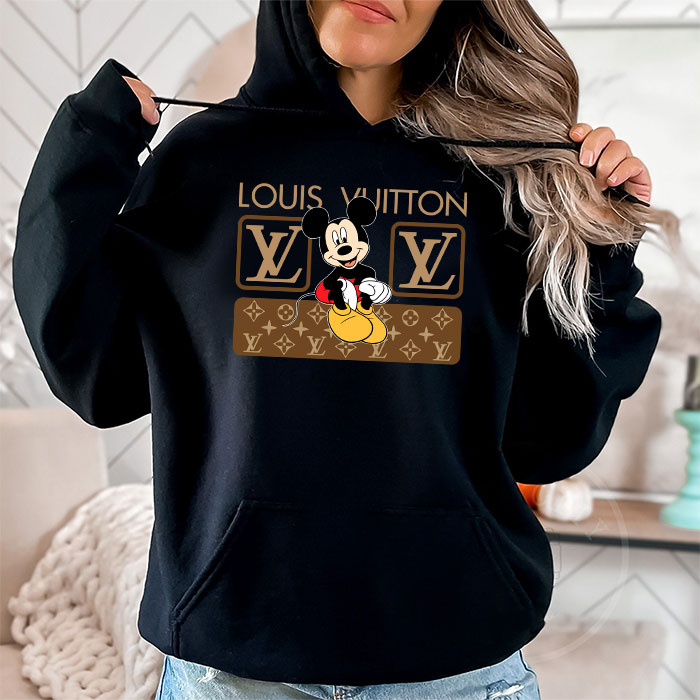 Louis-Vuitton-Monogram-Canvas-Pattern-Mickey-Mouse-Unisex-Pullover-Hoodie-TB162-1