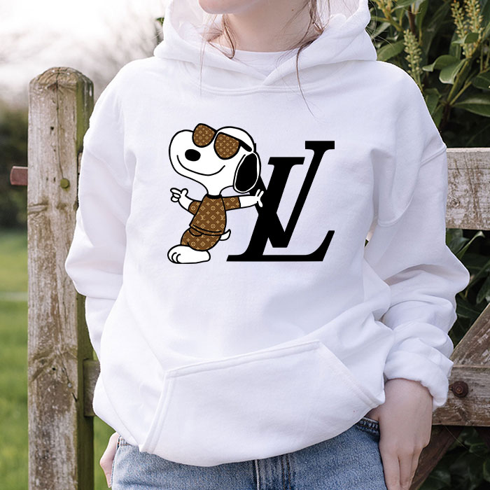 Louis-Vuitton-Monogram-Canvas-Pattern-Snoopy-Unisex-Pullover-Hoodie-TB163-1