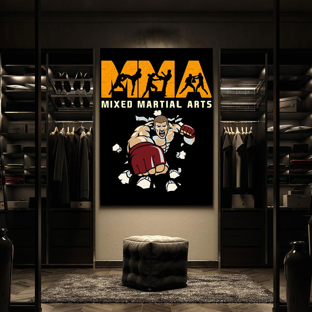 MMA-Muay-Thai-Kickboxing-Canvas-Poster-Prints-Wall-Art-Decor-For-Fan-M3 MMA Muay Thai Kickboxing Canvas Poster Prints - Wall Art Decor For Fan M3