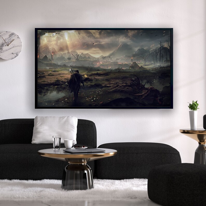 Middle-earth-Shadow-of-Mordor-Lord-Of-The-Rings-Game-Gaming-Canvas-Artwork-Gaming-Poster-Gaming-Gift-1
