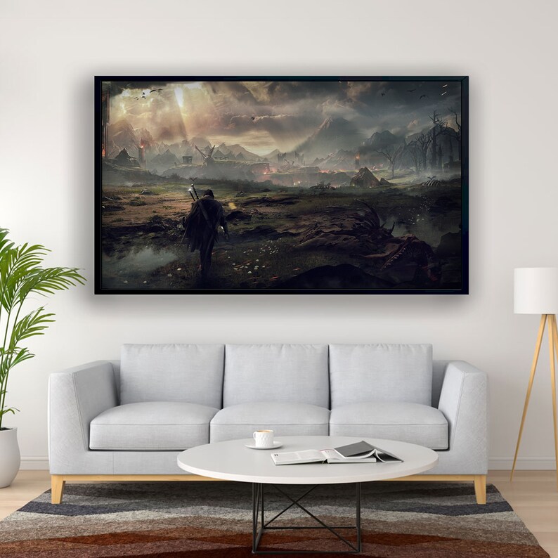 Middle-earth-Shadow-of-Mordor-Lord-Of-The-Rings-Game-Gaming-Canvas-Artwork-Gaming-Poster-Gaming-Gift-2
