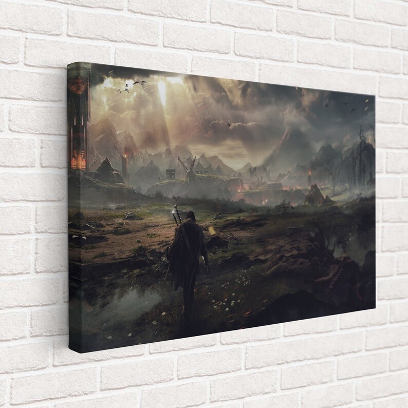 Middle-earth-Shadow-of-Mordor-Lord-Of-The-Rings-Game-Gaming-Canvas-Artwork-Gaming-Poster-Gaming-Gift-3