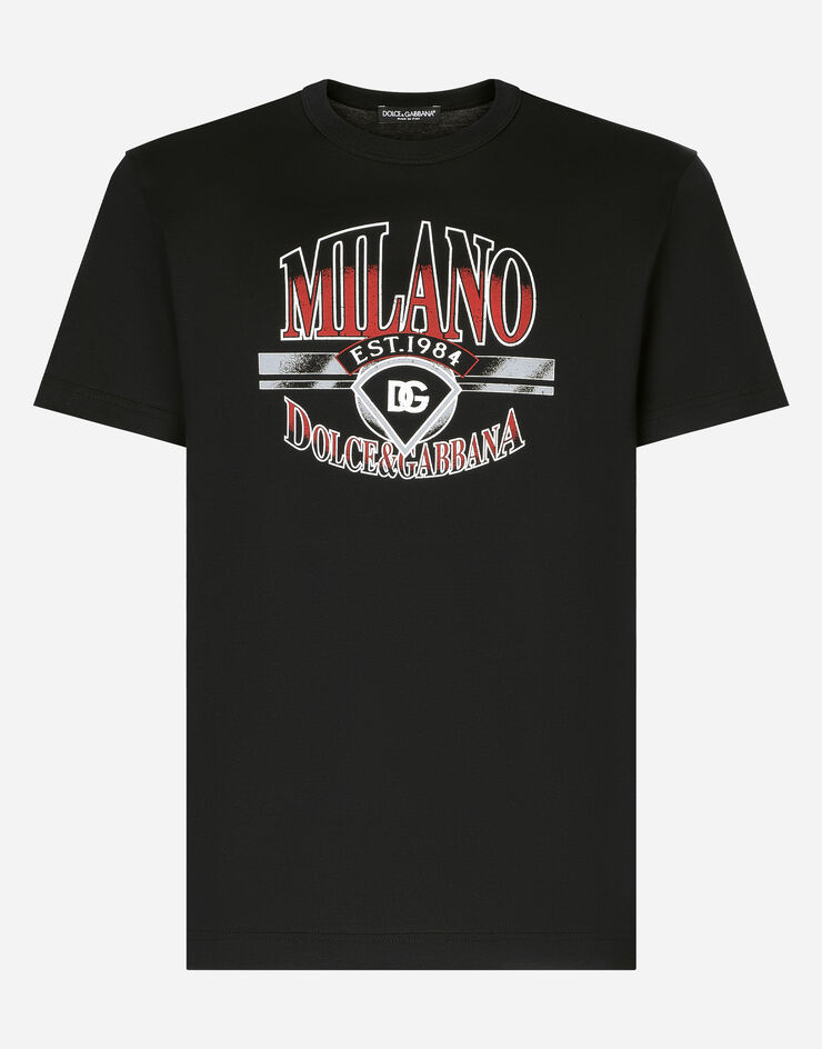Milano-Printed-Logo-Est.-1984-Dolce-Gabbana-Tee-Unisex-T-Shirt-FTS515 Milano Printed Logo Est. 1984 Dolce & Gabbana Tee Unisex T-Shirt FTS515