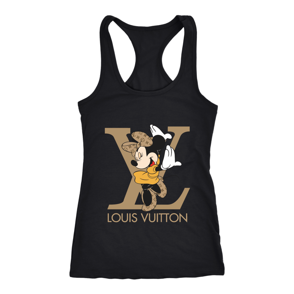 Minnie-Mouse-Louis-Vuitton-Women-Racerback-Tank-Top Minnie Mouse Louis Vuitton Women Racerback Tank Top