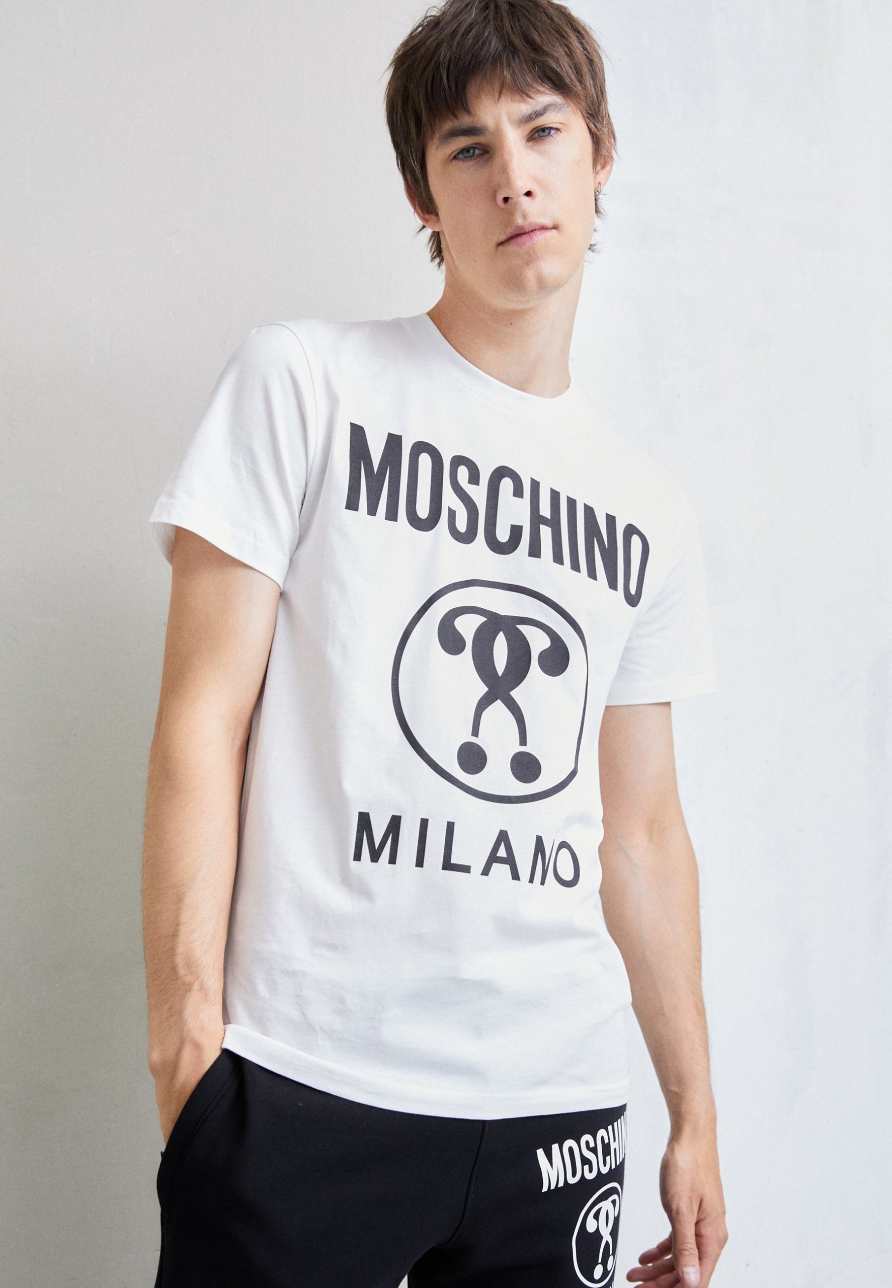 Moschino-Milano-Logo-Tee-Unisex-T-Shirt-FTS054 Moschino Milano Logo Tee Unisex T-Shirt FTS054