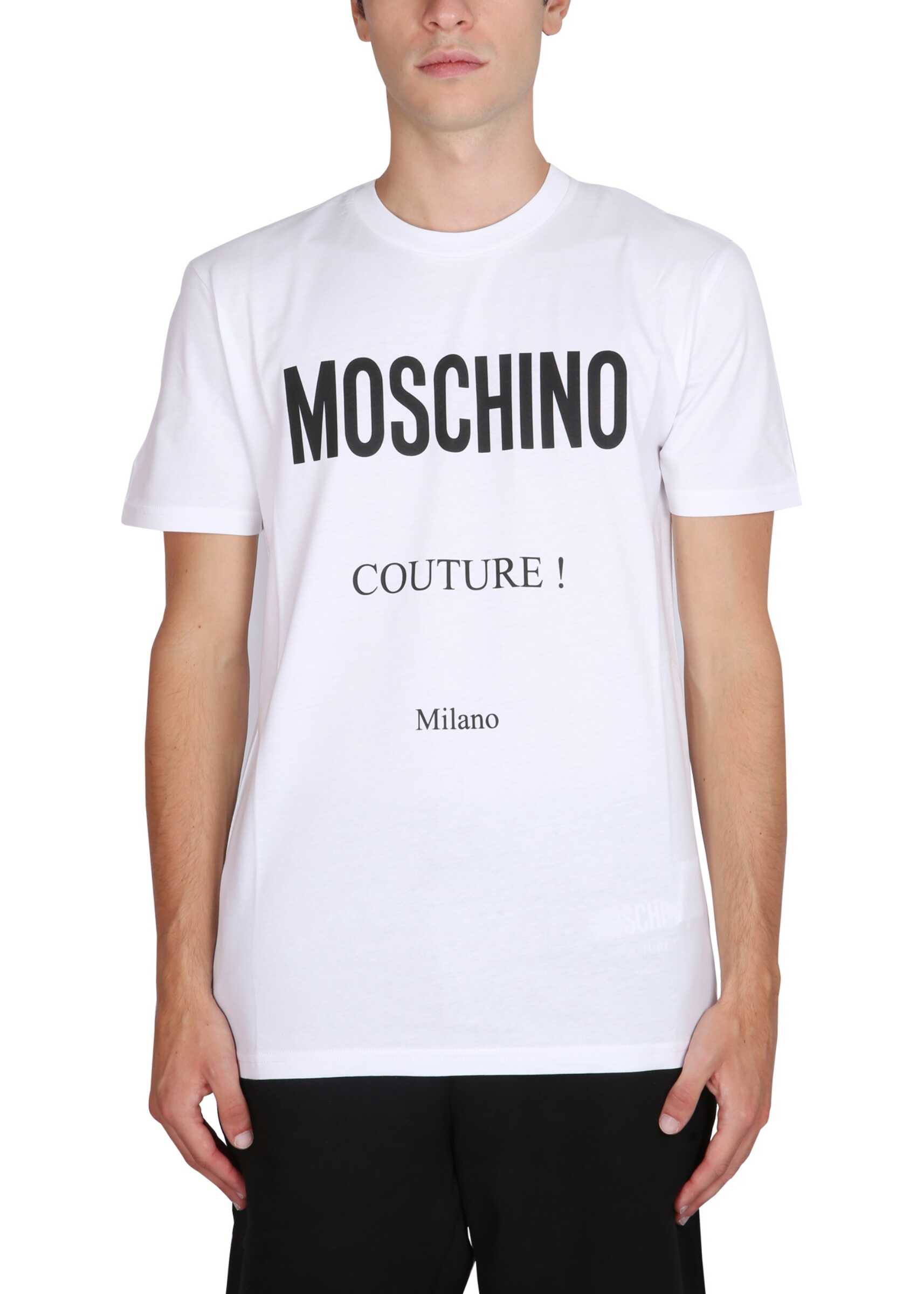 Moschino-Tee-Unisex-T-Shirt-With-Logo-FTS052 Moschino Tee Unisex T-Shirt With Logo FTS052