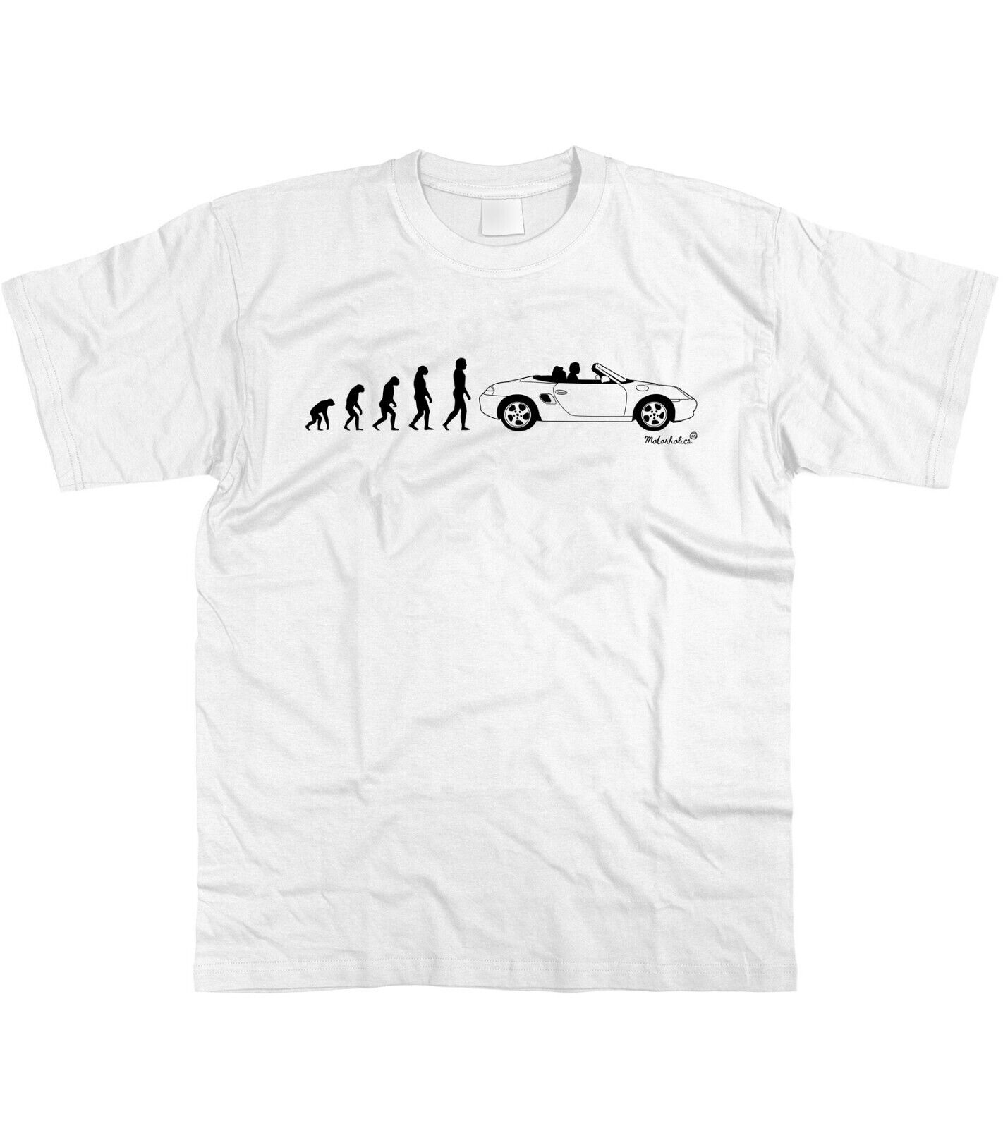 Motorholics-Mens-Evolution-Of-Man-To-Porsche-986-Boxster-Tee-Unisex-T-Shirt-S-5Xl-FTS400 Motorholics Mens Evolution Of Man To Porsche 986 Boxster Tee Unisex T-Shirt S - 5Xl FTS400