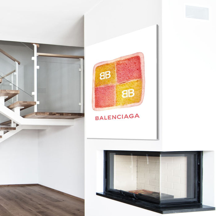 Perfect-Battenburg-Design-Eleanor-Morris-Matches-Balenciaga-Brands-With-Household-Items-And-Everyday-Foods-Canvas-Poster-Print-Wall-Art-Decor-3