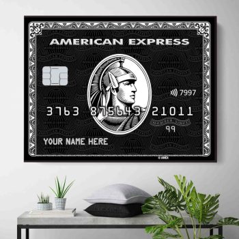 Personalised Amex Customise Canvas American Express Motivation Art Wall Decor Success Art