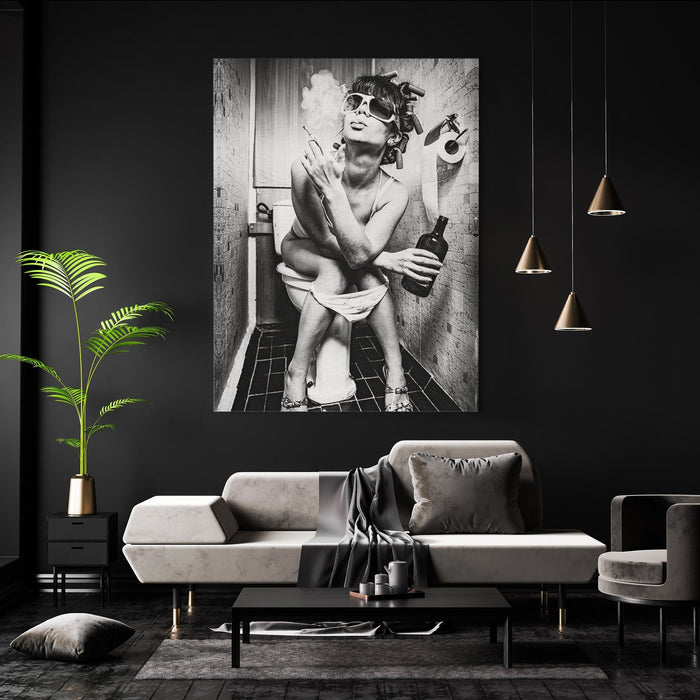 Porcelain-Princess-and-a-Carefree-Woman-Enjoying-a-Smoke-Canvas-Poster-Print-Wall-Art-Decor-2