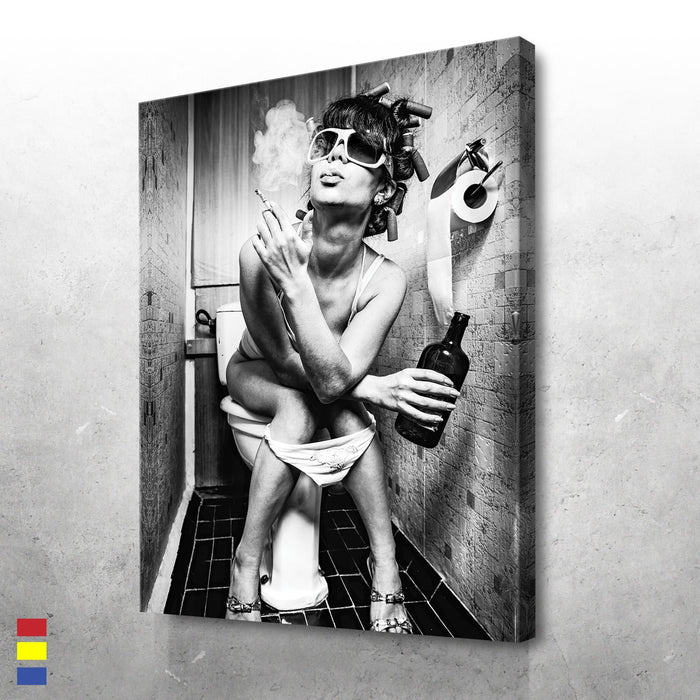 Porcelain-Princess-and-a-Carefree-Woman-Enjoying-a-Smoke-Canvas-Poster-Print-Wall-Art-Decor Porcelain Princess and a Carefree Woman Enjoying a Smoke Canvas Poster Print Wall Art Decor