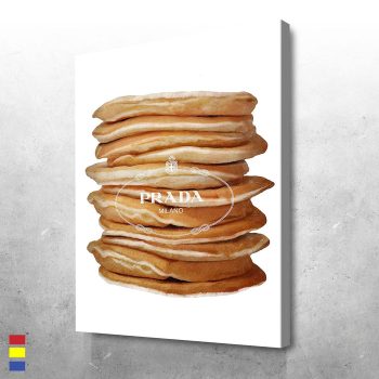 Pradacakes in a High Fashion Brand Prada Milano Canvas Poster Print Wall Art Decor
