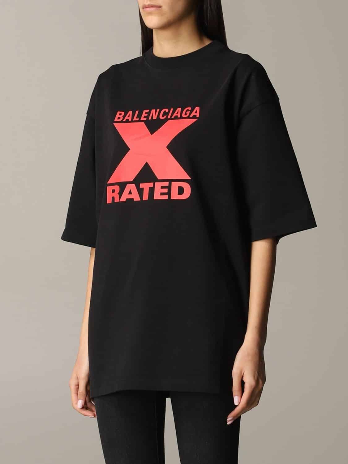 Rated-Tee-Black-Balenciaga-Tee-Unisex-T-Shirt-FTS470 Rated Tee Black Balenciaga Tee Unisex T-Shirt FTS470