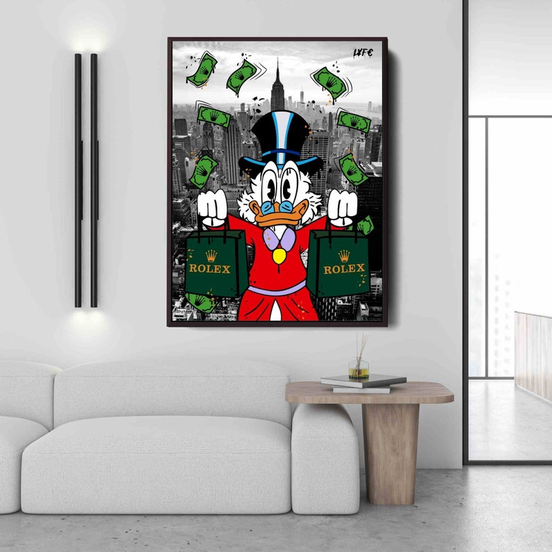 Rolex-X-Scrooge-Mcduck-Ny-Canvas-Alec-Monopoly-Inspired-Wall-Decor-Motivation-Money-Pop-Art-Canvas-Street-Art-Dom-Perignon-1