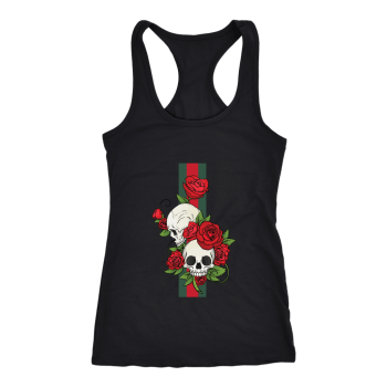 Roses Of Gucci Skull Premium Women Racerback Tank Top