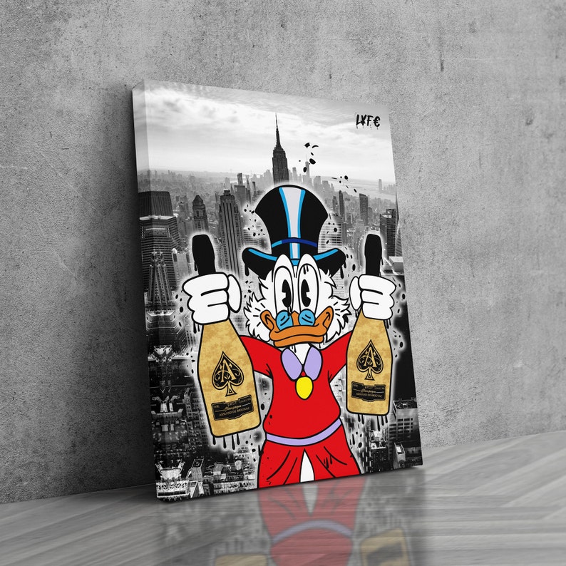 Scrooge-Mcduck-X-Nyc-Canvas-Alec-Monopoly-Inspired-Wall-Decor-Motivation-Money-Pop-Art-Canvas-Street-Art-New-York-Brainswash Scrooge Mcduck X Nyc Canvas Alec Monopoly Inspired Wall Decor Motivation Money Pop Art Canvas Street Art New York Brainswash