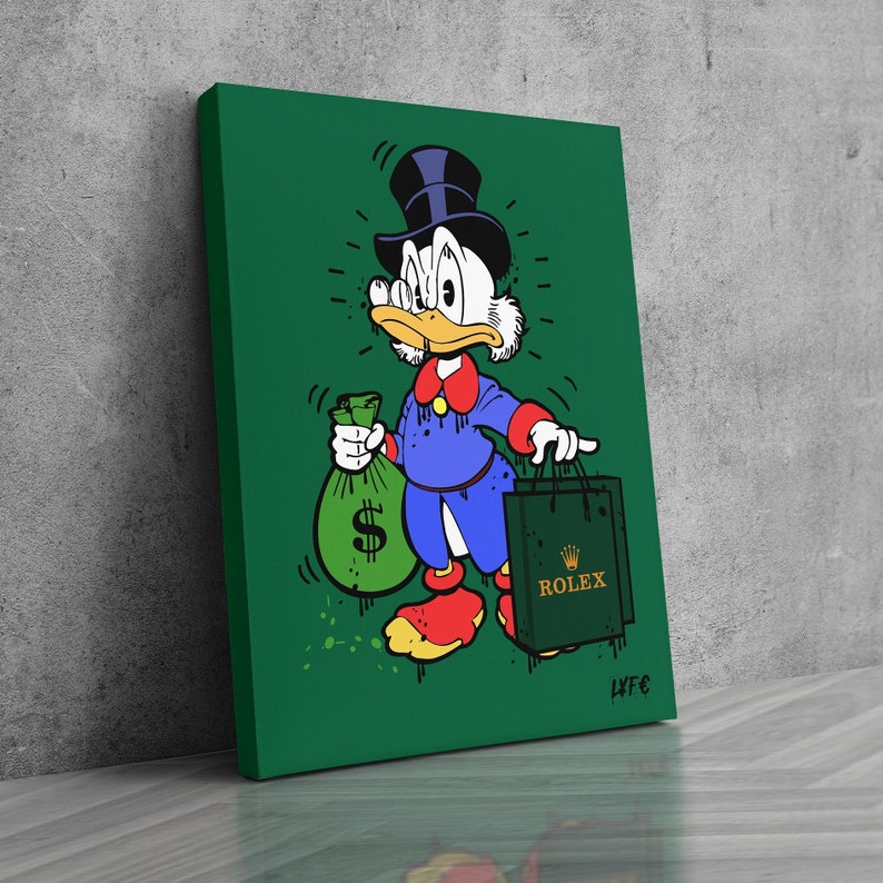 Scrooge-Mcduck-X-Rolex-Canvas-Alec-Monopoly-Inspired-Wall-Decor-Motivation-Money-Pop-Art-Canvas-Street-Art-Pop-Art-1
