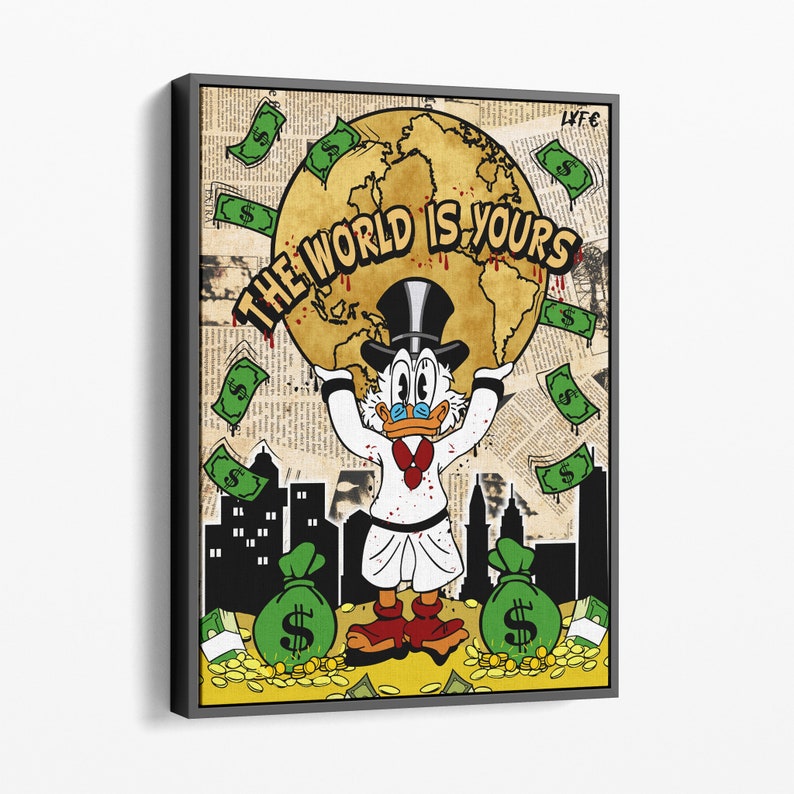 Scrooge-Montana-The-World-Is-Yours-Wall-Canvas-Scrooge-Mcduck-Alec-Monoply-Style-Pop-Art-1