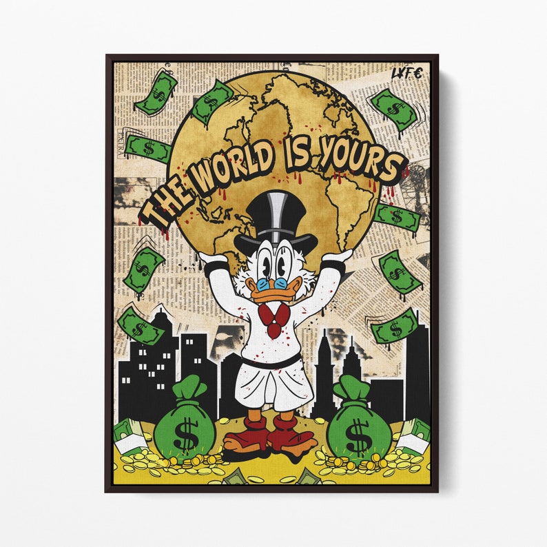 Scrooge-Montana-The-World-Is-Yours-Wall-Canvas-Scrooge-Mcduck-Alec-Monoply-Style-Pop-Art-2