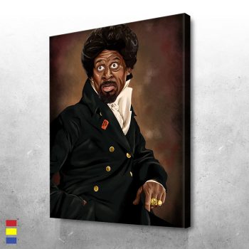 Sir Jerome's Artistry A Unique and Impactful Blend of Pop Culture and Black History. Canvas Poster Print Wall Art Decor