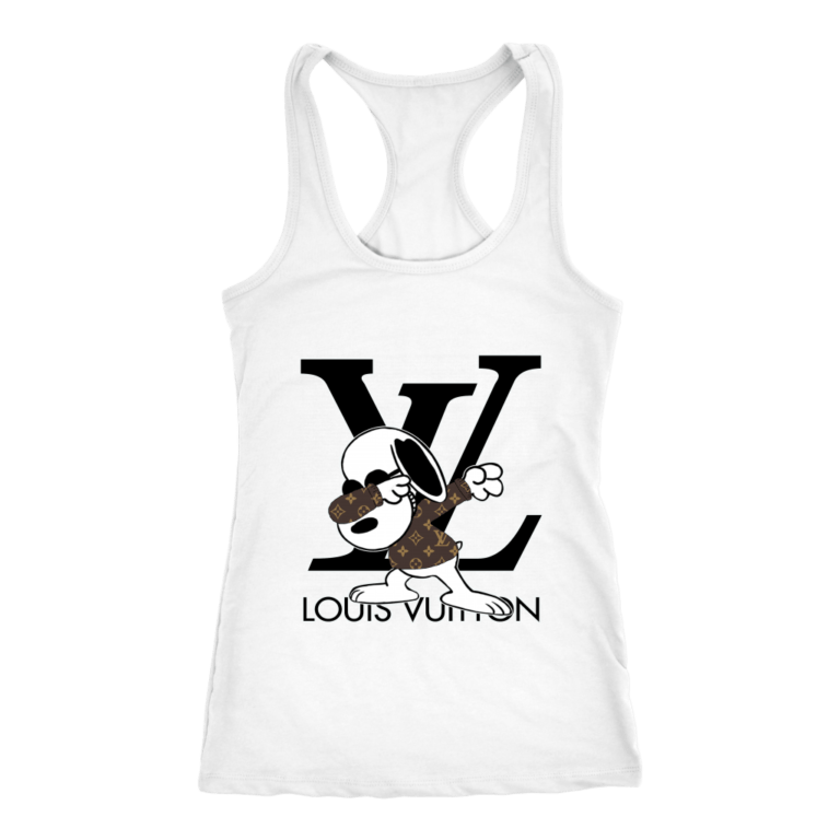 Snoopy-Louis-Vuitton-Logo-Women-Racerback-Tank-Top Snoopy Louis Vuitton Logo Women Racerback Tank Top