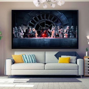 Star Wars Last Supper Wall Art Starwars Art Star Wars Canvas Wall Art Home Wall Decor Hand Made