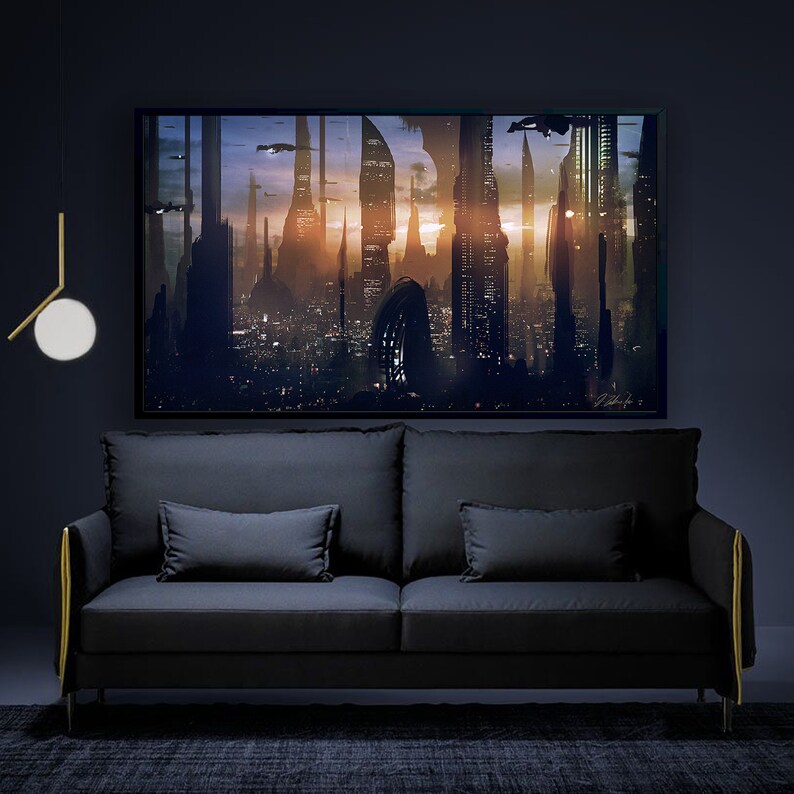 Star-Wars-Space-City-Canvas-Star-Wars-Space-City-Poster-Star-Wars-Wall-Decor-Star-Wars-Print-1