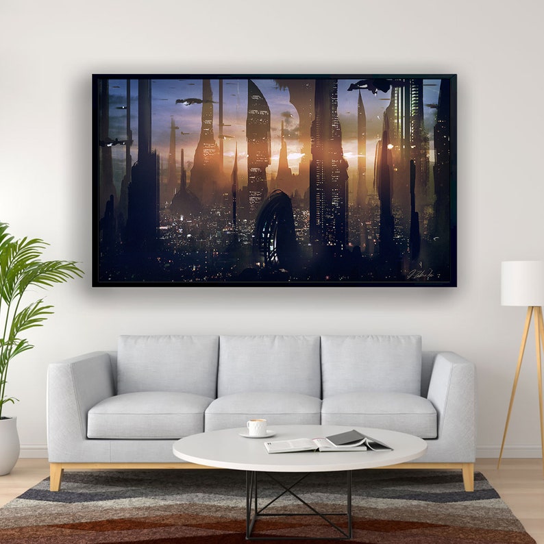 Star-Wars-Space-City-Canvas-Star-Wars-Space-City-Poster-Star-Wars-Wall-Decor-Star-Wars-Print-2